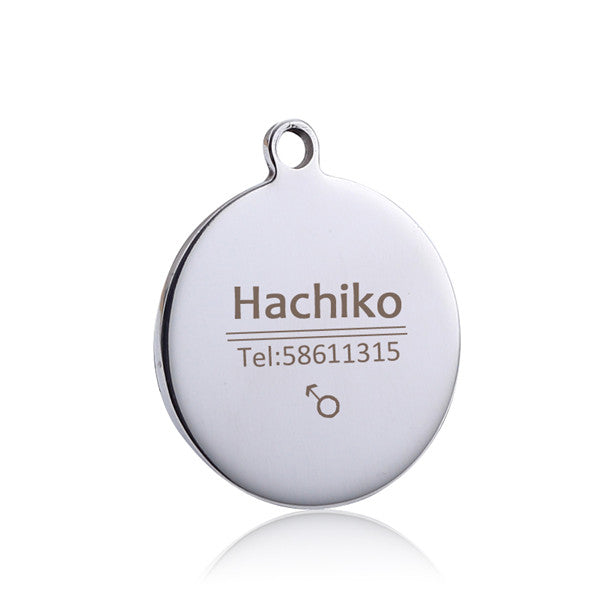 Hundemarke mit Name + Telefonnummer + Geschlecht