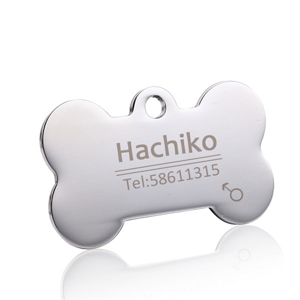 Hundemarke mit Name + Telefonnummer + Geschlecht