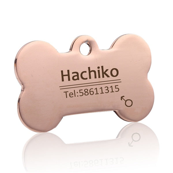 Hundemarke mit Name + Telefonnummer + Geschlecht