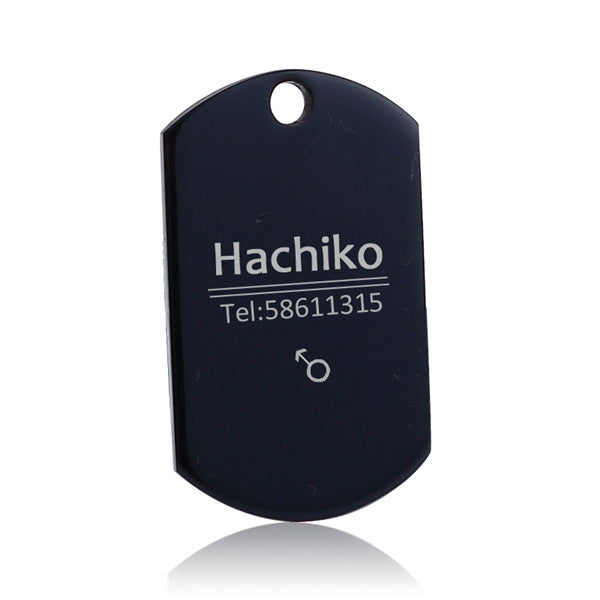 Hundemarke mit Name + Telefonnummer + Geschlecht