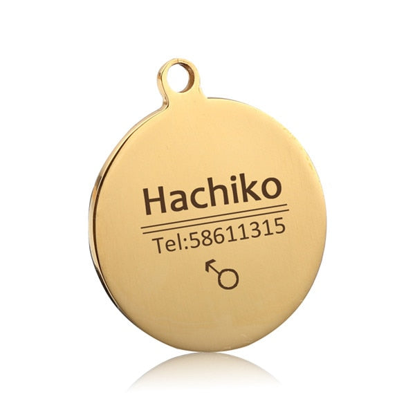 Hundemarke mit Name + Telefonnummer + Geschlecht