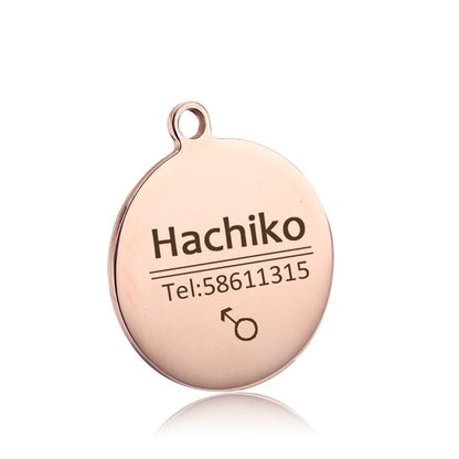 Hundemarke mit Name + Telefonnummer + Geschlecht