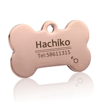Hundemarke mit Name + Telefonnummer + Geschlecht